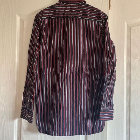 TOMMY HILFIGER long sleeve men’s striped button down shirt - Picture 3 of 5
